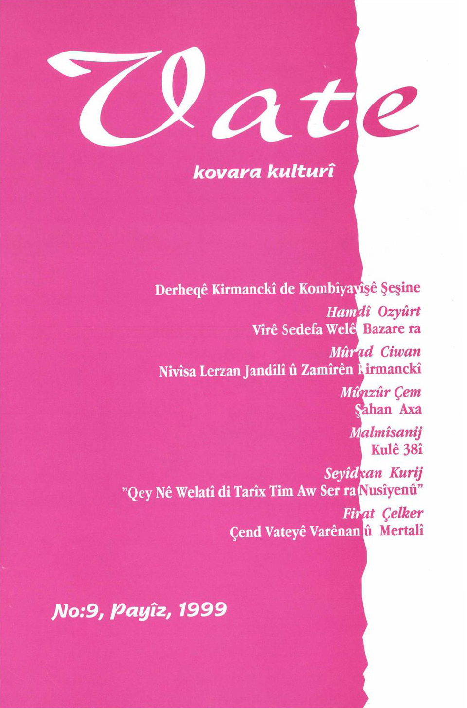 Kovara Vate 9 – Weşanxaneye Vateyî